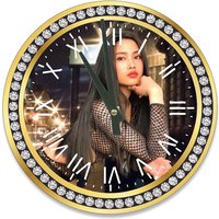 Glaswanduhr Rahmenlos Mit Uhrwerk Foto Individuell Bedruckt Motiv 290mm Personalisierte Geschenk-Idee - Fotouhr Eigenem Wunschtext von Namensaufkleber