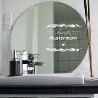 Namensaufkleber - Aufkleber Familienname Mit Zweig Willkommen An Der Tür, Spiegel, Fenster Briefkasten Ab 20cm Wunschtext Personalisiert von Namensaufkleber