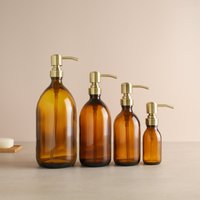 Braunglasflasche - Nachfüllbare Flasche Mit Goldmessing-Pumpspender | Für Shampoo, Handseife, Handcreme, Duschgel Umweltfreundliche Wiederverwendung Braunglasflasche - Nachfüllbare Flasche Mit Goldmessing-Pumpspender | Für Shampoo, Handseife, Handcreme, Duschgel Umweltfreundliche Wiederverwendung von NamieHome