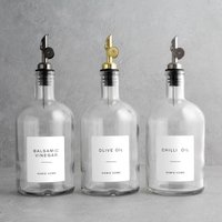 Klare Tall Hals Glas Öl Flasche 700Ml Beschriftet - Nachfüllbar Spender Ausgießer Für Küche Lagerung | Umweltfreundliches Wohnkultur von NamieHome