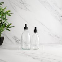 Klarglas-Sprühflasche - Nachfüllbare Flasche Mit Zerstäuber-Sprühdeckel | Für Raumspray, Kissenspray, Feine Nebel Umweltfreundliche Wiederverwendung von NamieHome