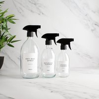 Klarglas-Sprühflasche | Nachfüllbare Etikettierte Flasche Mit Sprühdeckel Küchen Und Badezimmer Zubehör Zum Reinigen Umweltfreundlich von NamieHome