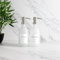Shampoo & Conditioner Milchglasflasche 2Er-Set - Nachfüllbarer Spender Und Pumpe Mit Weißem Wasserdichtem Etikett | Umweltfreundlich Shampoo & Conditioner Milchglasflasche 2Er-Set - Nachfüllbarer Spender Und Pumpe Mit Weißem Wasserdichtem Etikett | Umweltfreundlich von NamieHome