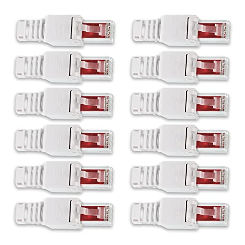 NAmobile 12x Netzwerkstecker Netzwerk Stecker werkzeuglos Cat7 Cat6 Cat5 LAN Kabel RJ45 ohne Werkzeug werkzeugfrei Verlegekabel Patchkabel Netzwerkkabel Crimpstecker NAmobile 12x Netzwerkstecker Netzwerk Stecker werkzeuglos Cat7 Cat6 Cat5 LAN Kabel RJ45 ohne Werkzeug werkzeugfrei Verlegekabel Patchkabel Netzwerkkabel Crimpstecker von NAmobile