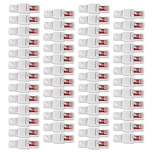 NAmobile 50x Netzwerkstecker Netzwerk Stecker werkzeuglos Cat7 Cat6 Cat5 LAN Kabel RJ45 ohne Werkzeug werkzeugfrei Verlegekabel Patchkabel Netzwerkkabel Crimpstecker von NAmobile