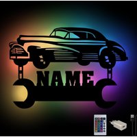 Auto Mechaniker Männer Deko Geschenke Usb Farbwechsel Lampe Nachtlicht Personalisiert Mit Namen Als Geburtstagsgeschenk von Namofactur