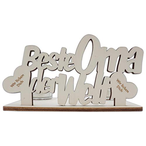 Beste Oma der Welt Kerze Teelicht-halter mit Gravur personalisiert I Holz Geschenke von Enkel zum Geburtstag Geburtstagsgeschenke Beste Oma der Welt Kerze Teelicht-halter mit Gravur personalisiert I Holz Geschenke von Enkel zum Geburtstag Geburtstagsgeschenke von Namofactur