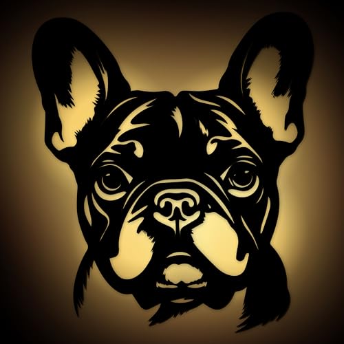 DIY Französische Bulldogge LED Nachtlicht – Originelle Dekoration und Geschenk für Hundeliebhaber von Namofactur