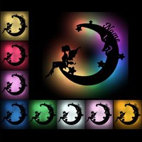 Fee Deko Mond Lampe Holz Nachtlicht Usb Farbwechsel Schlummerlicht Personalisiert Mit Namen Als Geschenk Für Jungen Mädchen Kinder & Baby Fee Deko Mond Lampe Holz Nachtlicht Usb Farbwechsel Schlummerlicht Personalisiert Mit Namen Als Geschenk Für Jungen Mädchen Kinder & Baby von Namofactur