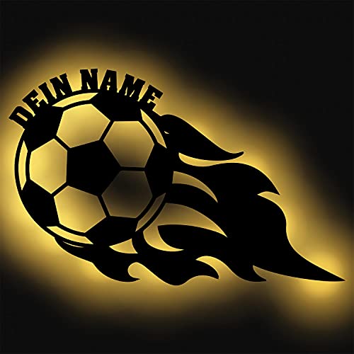Fußball Nachtlicht Schlummerlicht Geschenk Deko Holz led Wand-Lampe personalisiert mit Namen für Kinder Jungs Mädchen Junge zum Geburtstag I Batteriebetrieben Fußball Nachtlicht Schlummerlicht Geschenk Deko Holz led Wand-Lampe personalisiert mit Namen für Kinder Jungs Mädchen Junge zum Geburtstag I Batteriebetrieben von Namofactur