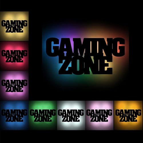 Namofactur Gaming Zone Deko RGB Wand Lampe Gamingzone Geschenke für Jungen Männer Jungs Frauen Gamer I DIY Set USB + Fernbedienung von Namofactur