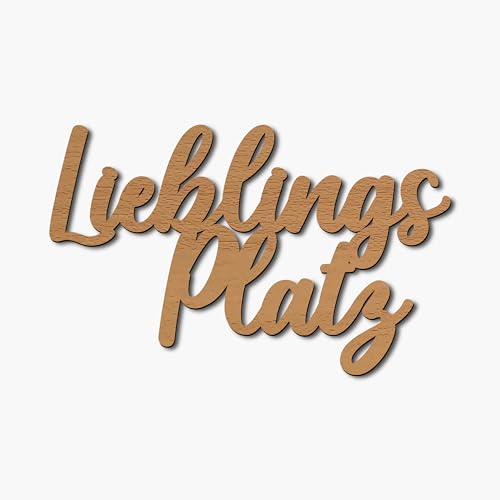 Lieblingsplatz Schriftzug aus Holz I Wanddeko Wand Deko Geschenk Wohnzimmer Flur Familie Gastro Büro von Namofactur