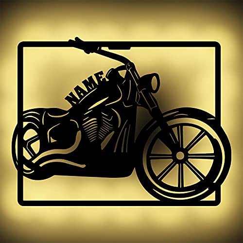 Motorrad Deko Wand-Lampe Nachtlicht Geschenke für Männer Frauen Kinder Zubehör Führerscheinprüfung witzig personalisiert Motorrad Deko Wand-Lampe Nachtlicht Geschenke für Männer Frauen Kinder Zubehör Führerscheinprüfung witzig personalisiert von Namofactur