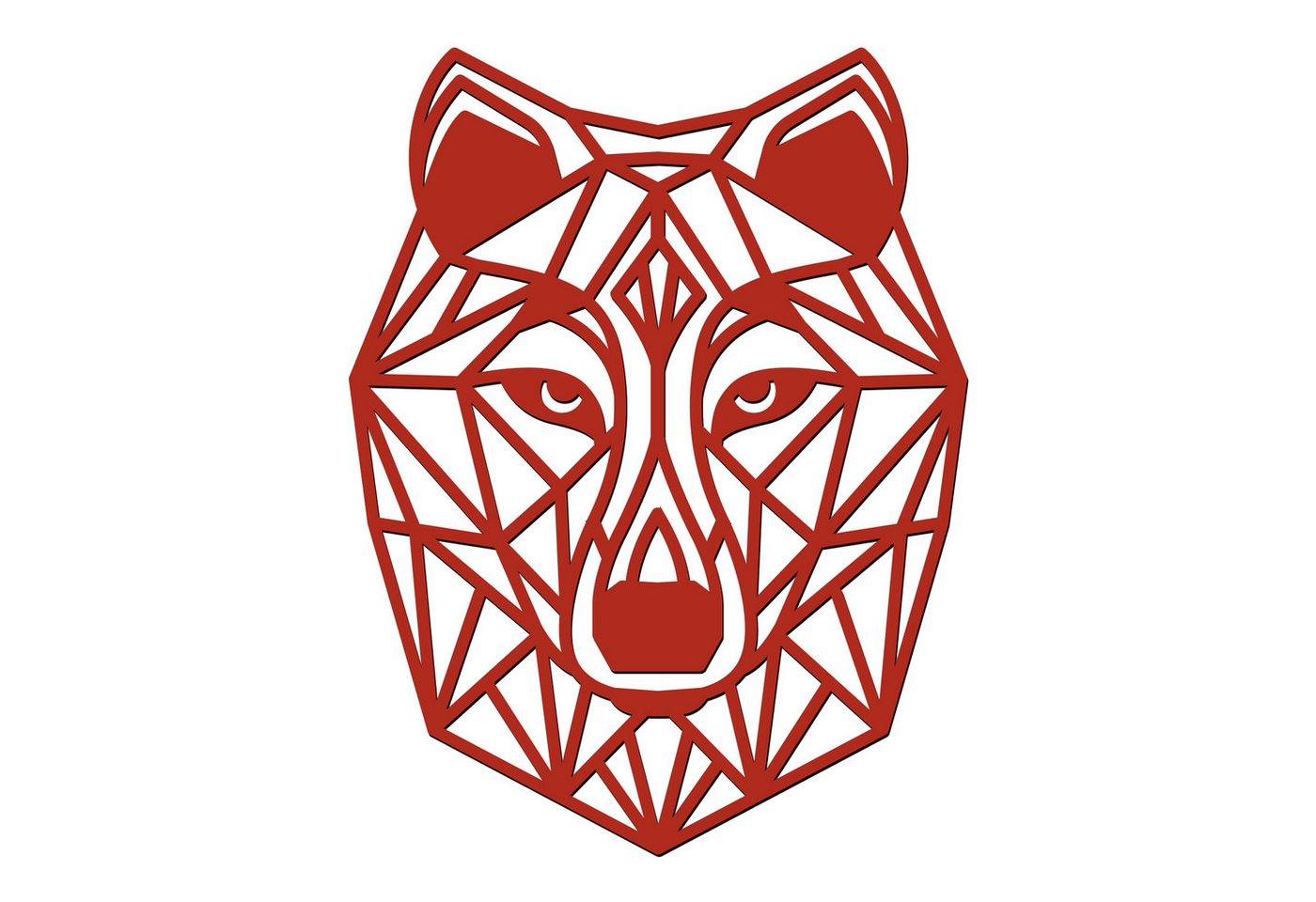 Namofactur 3D-Wandtattoo 3D Wandtattoo Wandbild Wolf aus Holz, Wald Wanddeko Polygon Wolf moderne Wandgestaltung für Adventure Fans von Namofactur