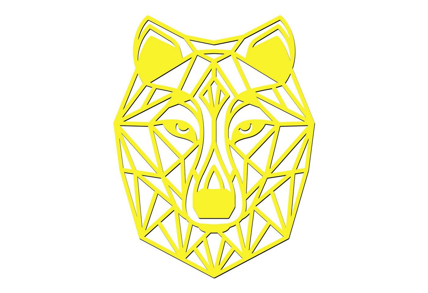 Namofactur 3D-Wandtattoo 3D Wandtattoo Wandbild Wolf aus Holz, Wald Wanddeko Polygon Wolf moderne Wandgestaltung für Adventure Fans von Namofactur