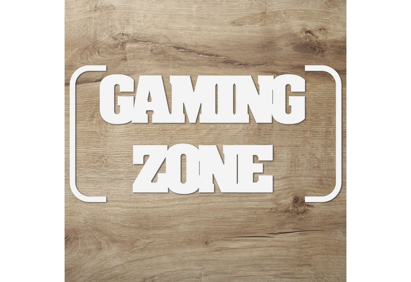 Namofactur 3D-Wandtattoo Gaming Zone Wand Deko für Gamer (4-teilig), modernes Gaming Zone Wandtattoo aus Holz, Wandgestaltung für Gamer von Namofactur