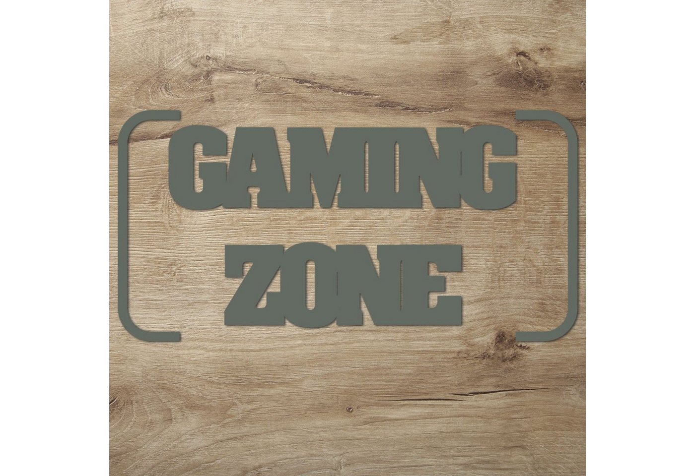 Namofactur 3D-Wandtattoo Gaming Zone Wand Deko für Gamer (4-teilig), modernes Gaming Zone Wandtattoo aus Holz, Wandgestaltung für Gamer von Namofactur