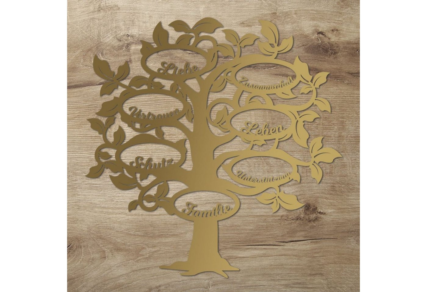 Namofactur 3D-Wandtattoo Holz Wandbild 'Familie Baum' Wanddeko, Wanddekoration Familien Stammbaum, Wandgestaltung für dein Wohnzimmer von Namofactur