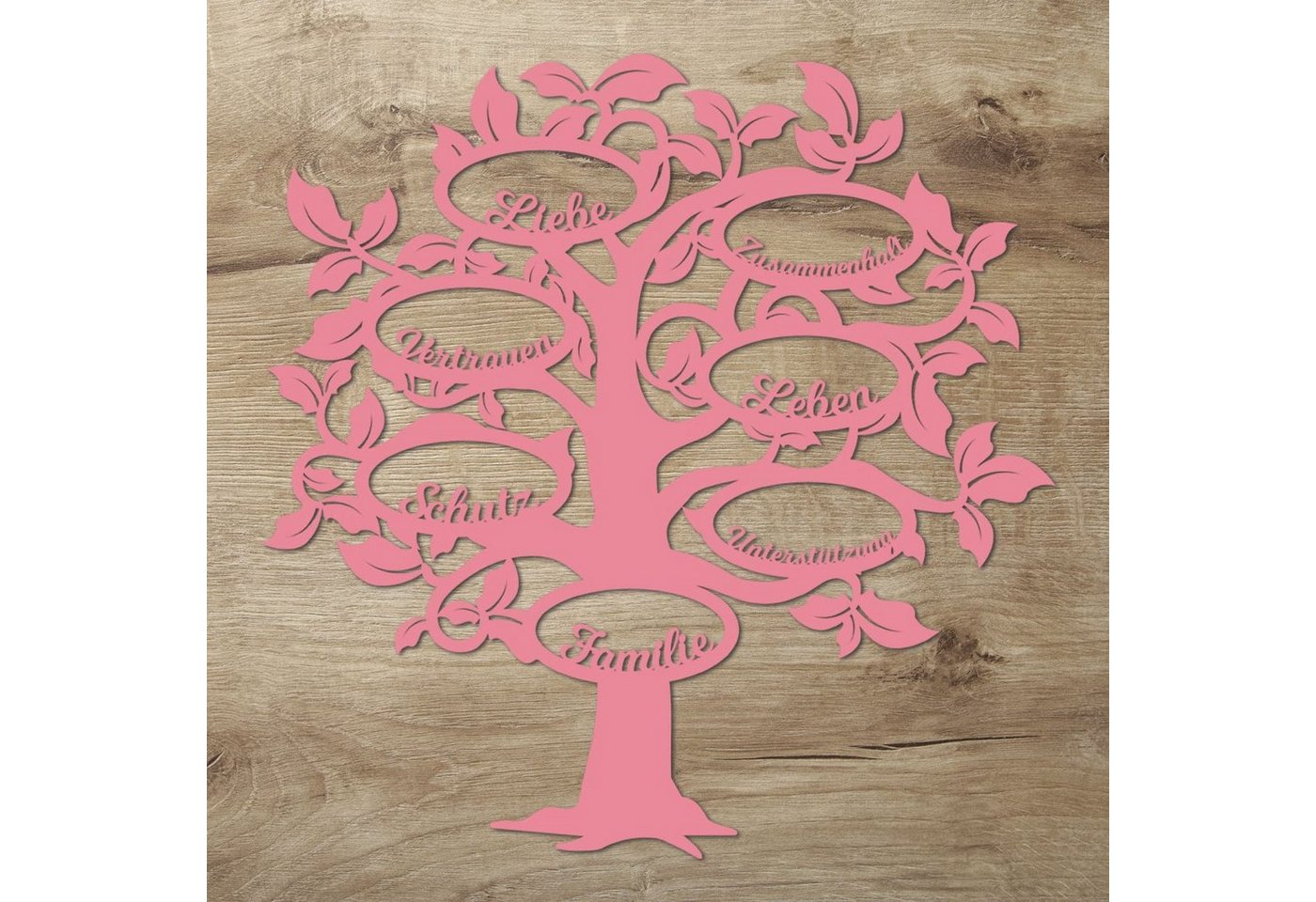 Namofactur 3D-Wandtattoo Holz Wandbild 'Familie Baum' Wanddeko, Wanddekoration Familien Stammbaum, Wandgestaltung für dein Wohnzimmer von Namofactur