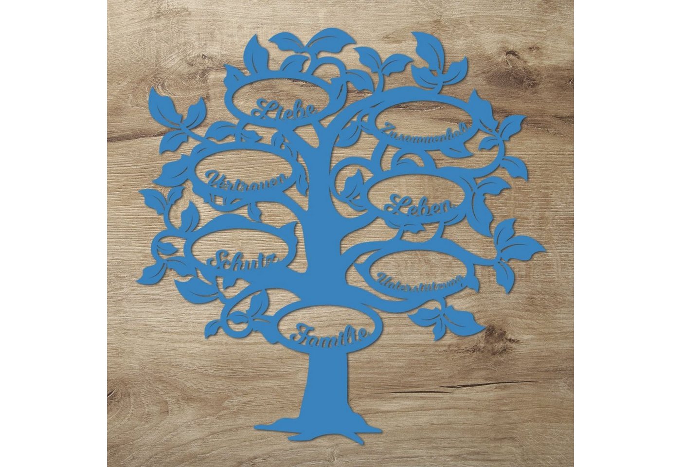 Namofactur 3D-Wandtattoo Holz Wandbild 'Familie Baum' Wanddeko, Wanddekoration Familien Stammbaum, Wandgestaltung für dein Wohnzimmer von Namofactur