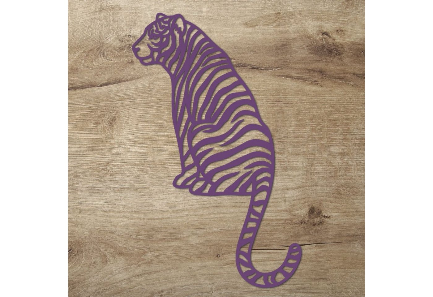 Namofactur 3D-Wandtattoo Tiger Holz Deko Wandbild 56x35cm Dekoration, 3D-Wanddeko 'Tiger' Wandgestaltung für dein Wohnzimmer / Schlafzimmer von Namofactur