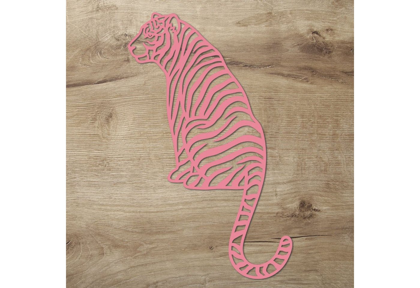 Namofactur 3D-Wandtattoo Tiger Holz Deko Wandbild 56x35cm Dekoration, 3D-Wanddeko 'Tiger' Wandgestaltung für dein Wohnzimmer / Schlafzimmer von Namofactur