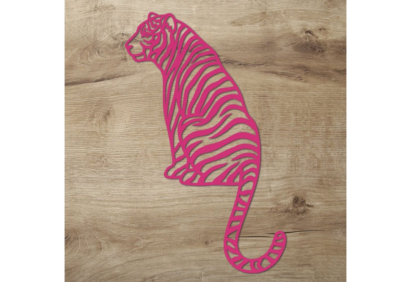 Namofactur 3D-Wandtattoo Tiger Holz Deko Wandbild 56x35cm Dekoration, 3D-Wanddeko 'Tiger' Wandgestaltung für dein Wohnzimmer / Schlafzimmer von Namofactur