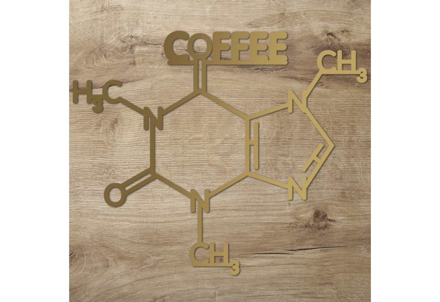 Namofactur 3D-Wandtattoo 'Coffee' aus Holz Wandbild Kaffee Caffé Wanddeko Café Dekoration, außergewöhnliches Geschenk Coffee Junkie, but first coffee Holzkunst von Namofactur