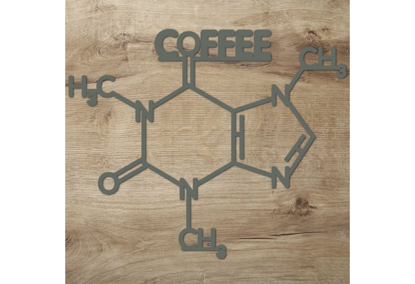 Namofactur 3D-Wandtattoo 'Coffee' aus Holz Wandbild Kaffee Caffé Wanddeko Café Dekoration, außergewöhnliches Geschenk Coffee Junkie, but first coffee Holzkunst von Namofactur