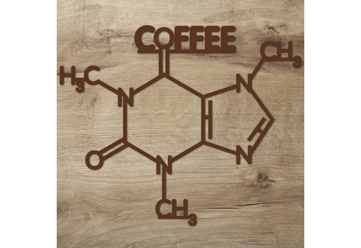 Namofactur 3D-Wandtattoo 'Coffee' aus Holz Wandbild Kaffee Caffé Wanddeko Café Dekoration, außergewöhnliches Geschenk Coffee Junkie, but first coffee Holzkunst von Namofactur