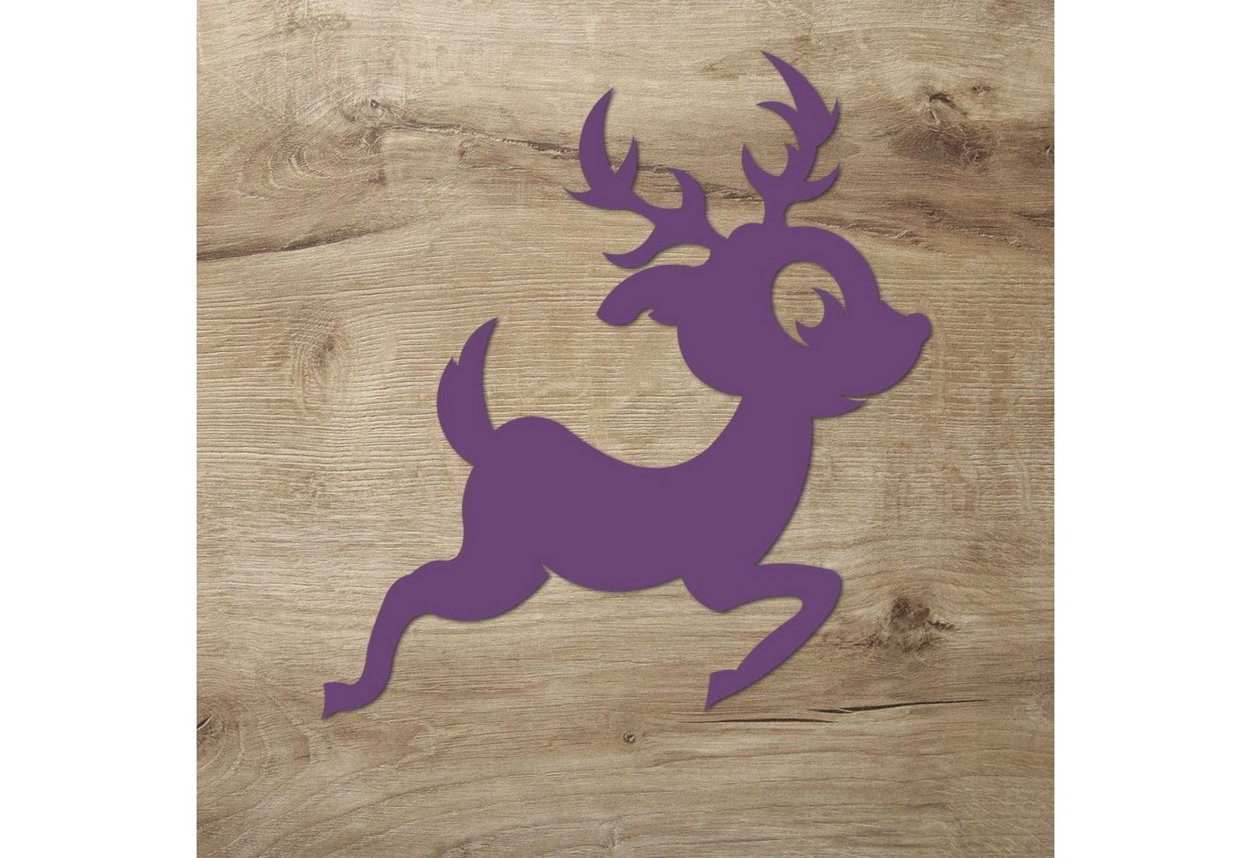 Namofactur 3D-Wandtattoo Kinder Hirsch Wandbild aus Holz kleiner Reh Bock für Kinderzimmer, Wanddeko 'Reh Bock' Wandgestaltung Deko Ideen fürs Kinderzimmer von Namofactur