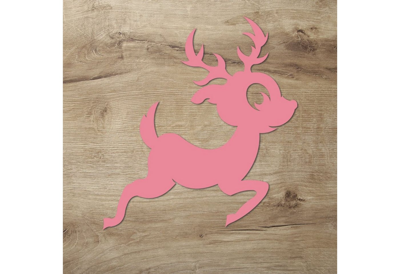 Namofactur 3D-Wandtattoo Kinder Hirsch Wandbild aus Holz kleiner Reh Bock für Kinderzimmer, Wanddeko 'Reh Bock' Wandgestaltung Deko Ideen fürs Kinderzimmer von Namofactur