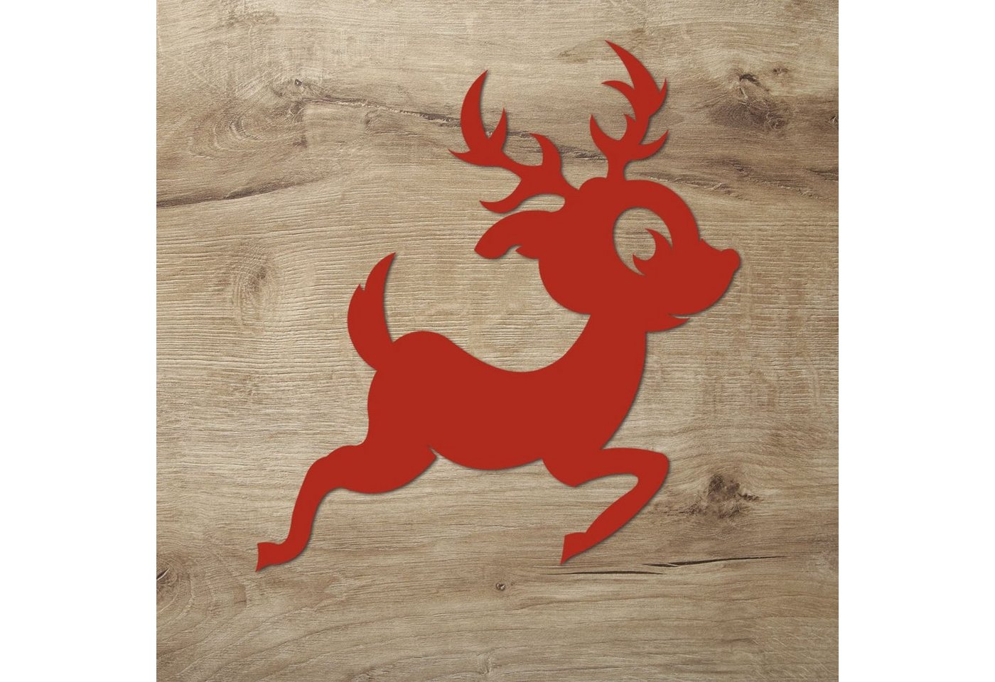 Namofactur 3D-Wandtattoo Kinder Hirsch Wandbild aus Holz kleiner Reh Bock für Kinderzimmer, Wanddeko 'Reh Bock' Wandgestaltung Deko Ideen fürs Kinderzimmer von Namofactur