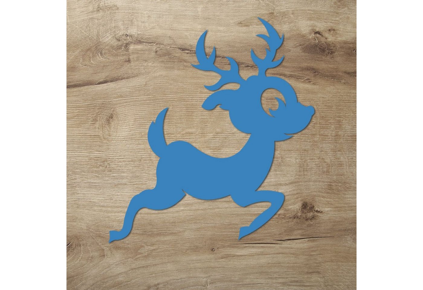 Namofactur 3D-Wandtattoo Kinder Hirsch Wandbild aus Holz kleiner Reh Bock für Kinderzimmer, Wanddeko 'Reh Bock' Wandgestaltung Deko Ideen fürs Kinderzimmer von Namofactur