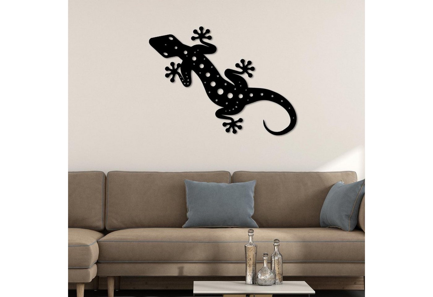 Namofactur 3D-Wandtattoo XXL Holz Wandtattoo Gecko Wand Deko Wanddeko Groß von Namofactur