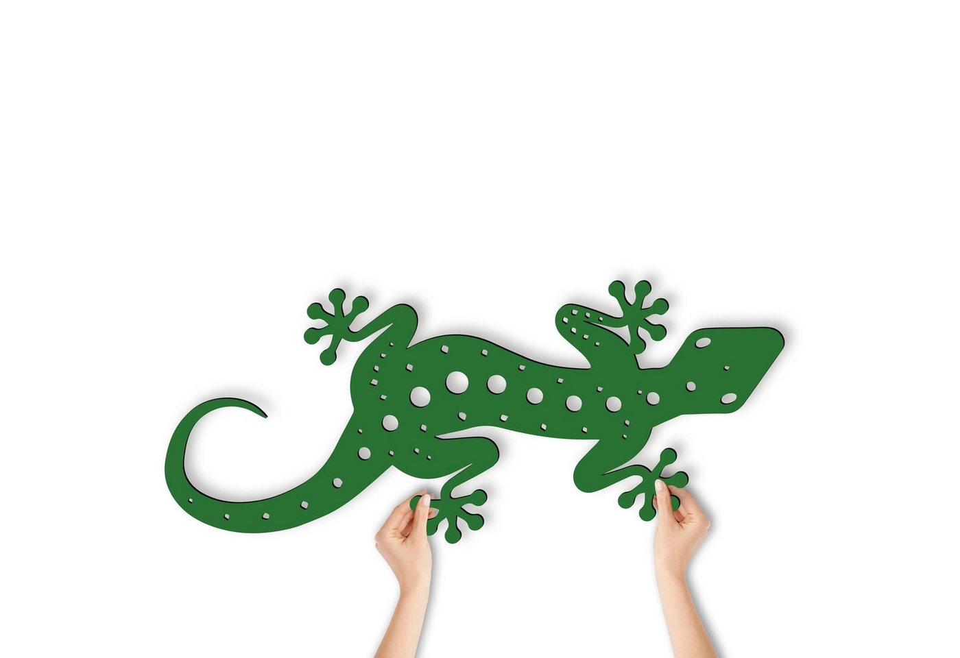 Namofactur 3D-Wandtattoo XXL Holz Wandtattoo Gecko Wand Deko Wanddeko Groß von Namofactur