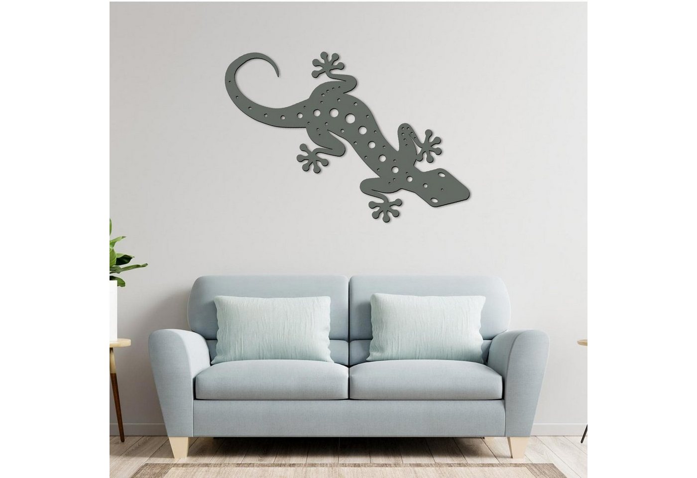 Namofactur 3D-Wandtattoo XXL Holz Wandtattoo Gecko Wand Deko Wanddeko Groß von Namofactur