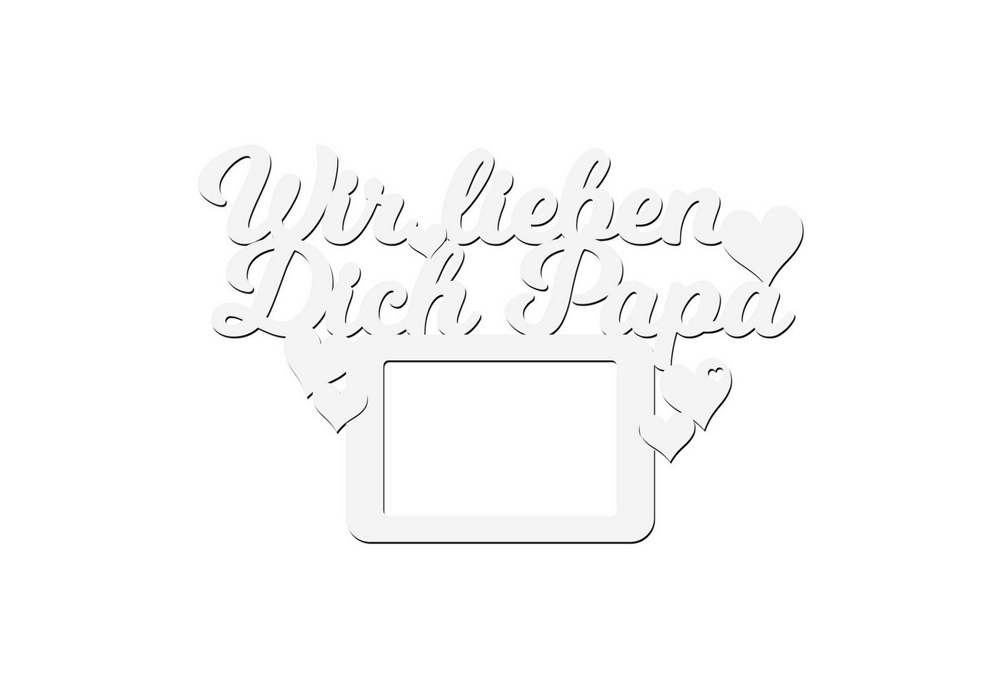 Namofactur Bilderrahmen Fotorahmen 'Wir lieben Dich Papa', Vatertag, Geburtstag Papa, für 1 Bilder, 1 Foto im Format 15 x 10 cm, Holz Foto Rahmen, Wir lieben Dich Papa von Namofactur