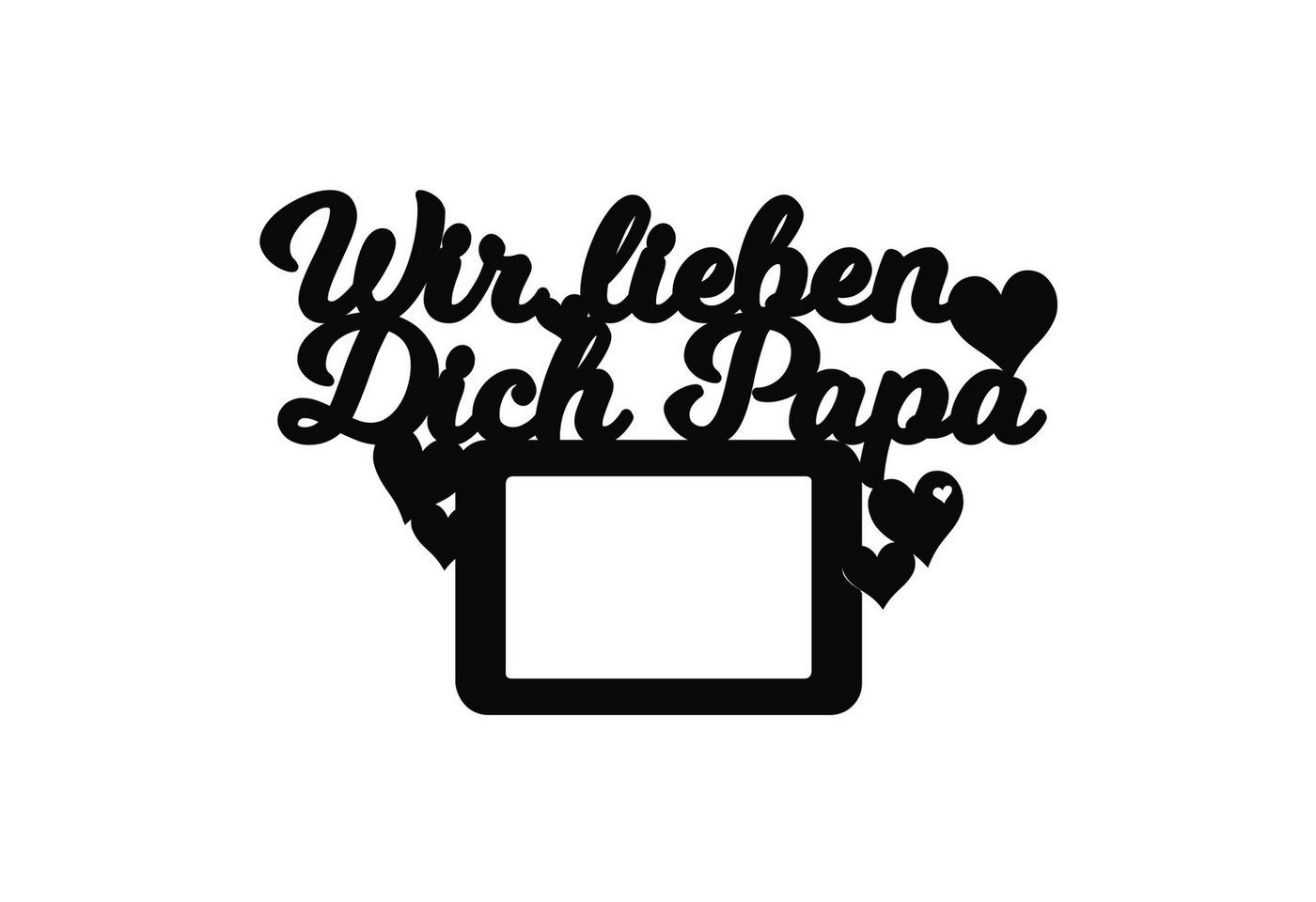 Namofactur Bilderrahmen Fotorahmen 'Wir lieben Dich Papa', Vatertag, Geburtstag Papa, für 1 Bilder, 1 Foto im Format 15 x 10 cm, Holz Foto Rahmen, Wir lieben Dich Papa von Namofactur