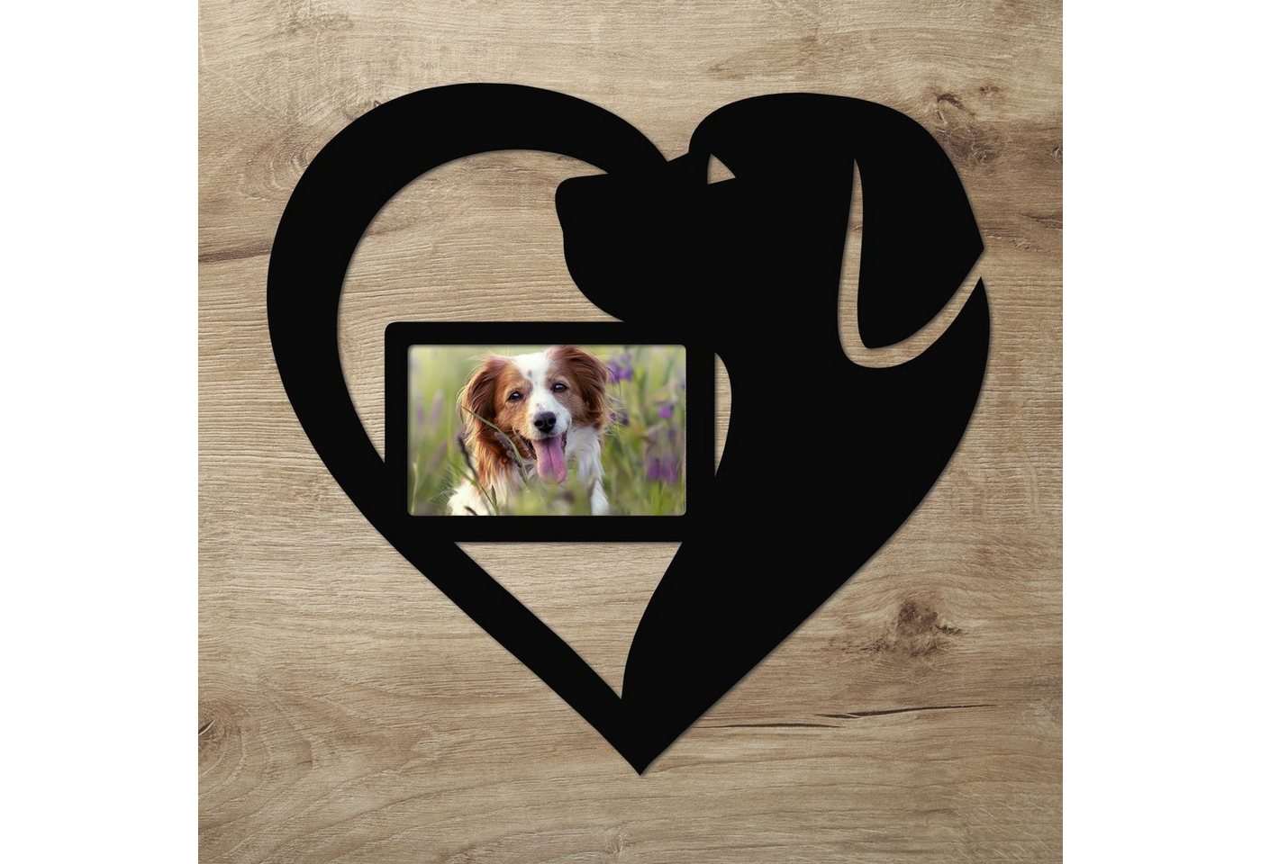Namofactur Bilderrahmen Hund Herz Fotorahmen aus Holz, Bilderrahmen für Hundebesitzer, für 1 Bilder, in Deutschland gefertigt Namofactur Bilderrahmen Hund Herz Fotorahmen aus Holz, Bilderrahmen für Hundebesitzer, für 1 Bilder, in Deutschland gefertigt von Namofactur