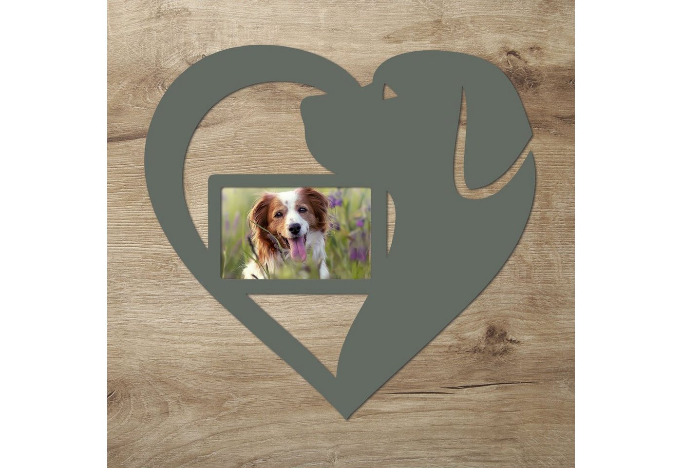 Namofactur Bilderrahmen Hund Herz Fotorahmen aus Holz, Bilderrahmen für Hundebesitzer, für 1 Bilder, in Deutschland gefertigt Namofactur Bilderrahmen Hund Herz Fotorahmen aus Holz, Bilderrahmen für Hundebesitzer, für 1 Bilder, in Deutschland gefertigt von Namofactur