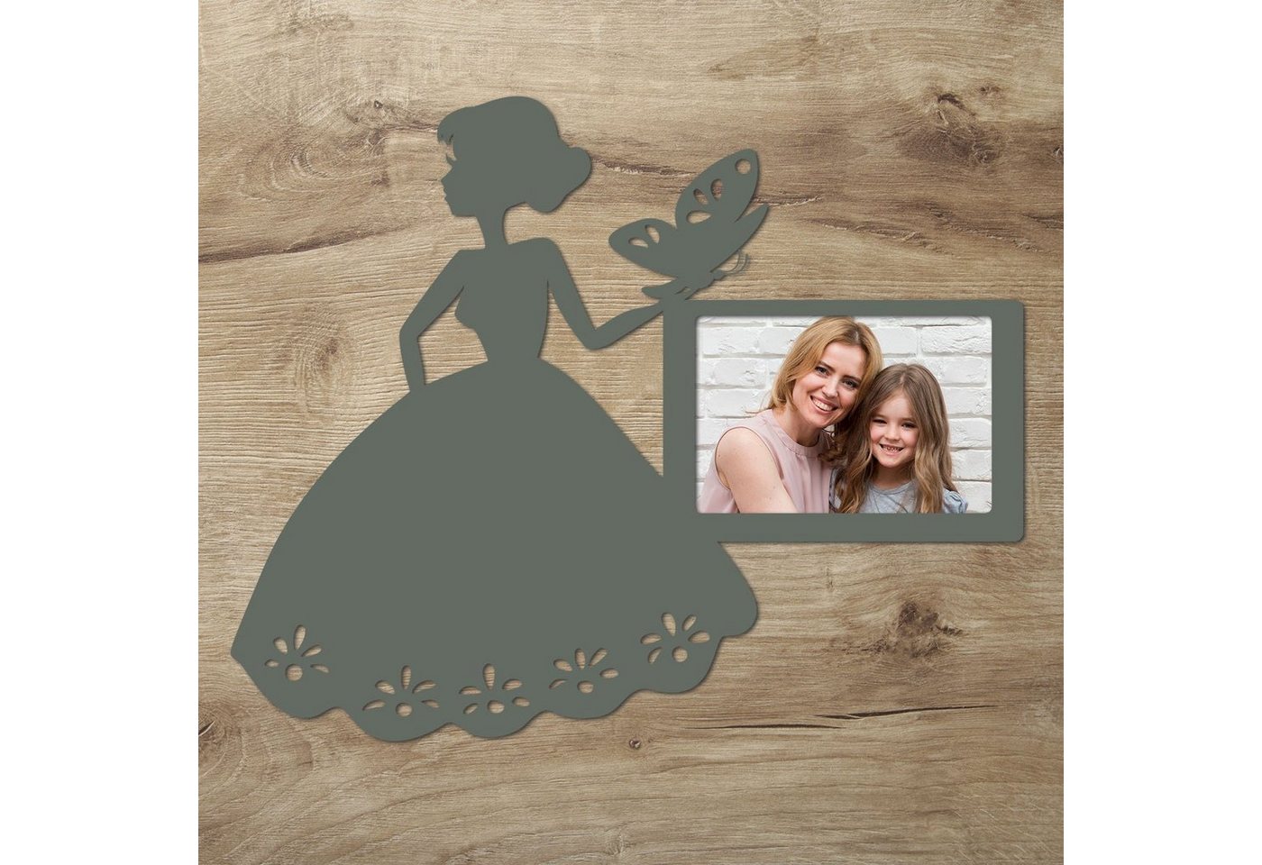 Namofactur Bilderrahmen Mädchen mit Schmetterling Holz Fotorahmen, Bilderrahmen Kinderzimmer, für 1 Bilder, Made in Germany Namofactur Bilderrahmen Mädchen mit Schmetterling Holz Fotorahmen, Bilderrahmen Kinderzimmer, für 1 Bilder, Made in Germany von Namofactur