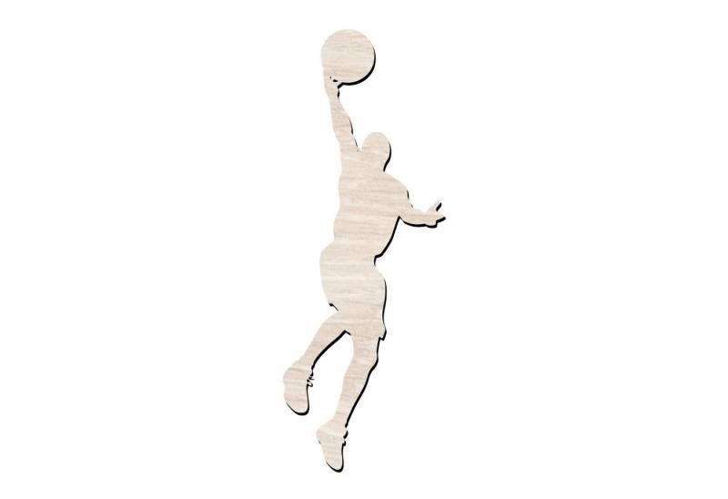Namofactur LED Dekolicht Basketball Spieler - Dekoobjekt aus Holz mit Sport Motiv - Wand Lampe, Ohne Zugschalter, LED fest integriert, Warmweiß, Wanddekoobjekt Wohnzimmer Leuchte batteriebetrieben von Namofactur