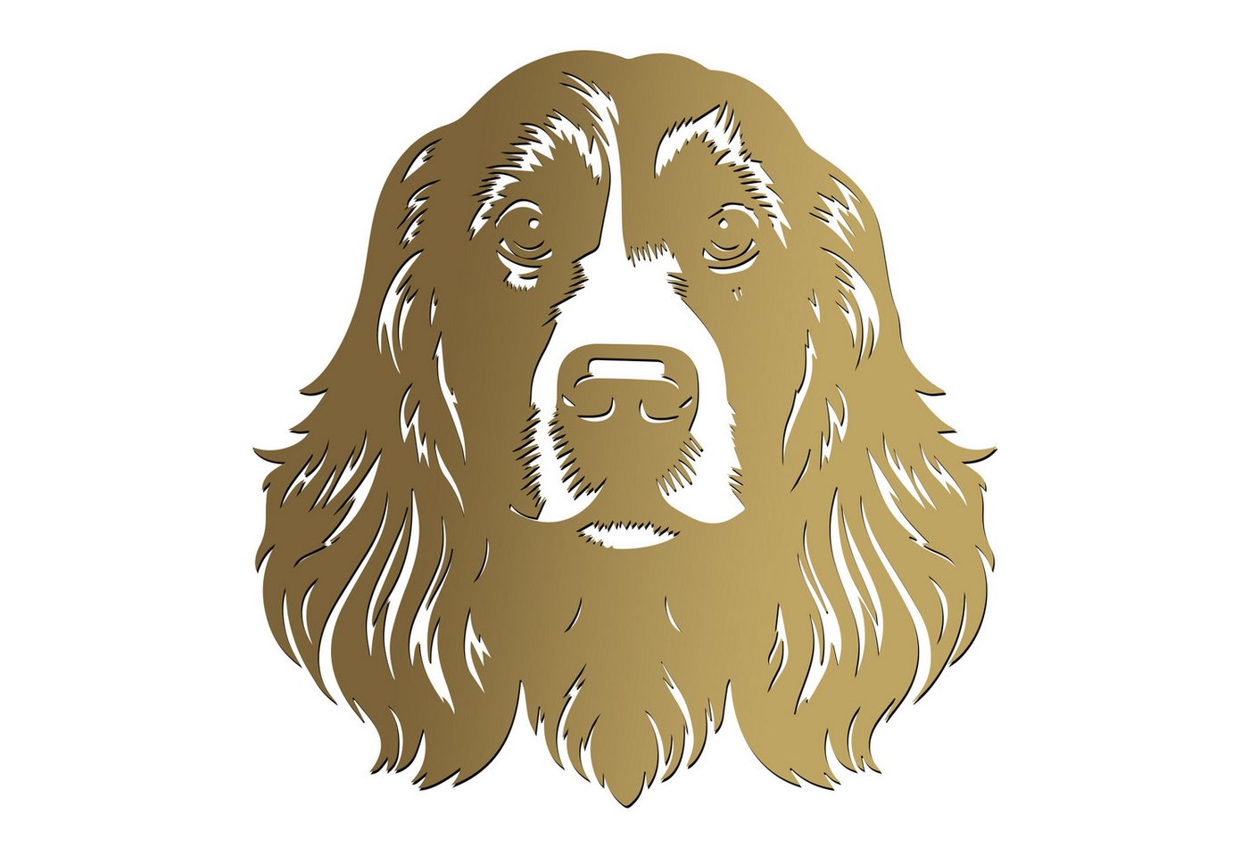 Namofactur LED Dekolicht Cocker Spaniel Kopf Wanddeko DIY + LED Lampe, Holz Deko Beleuchtung, Farbwechsel RGB USB + Fernbedienung, LED fest integriert, warmweiß, RGB Farbwechsel, Lichterkette RGB Farbwechsel LED Strip + Fernbedienung von Namofactur