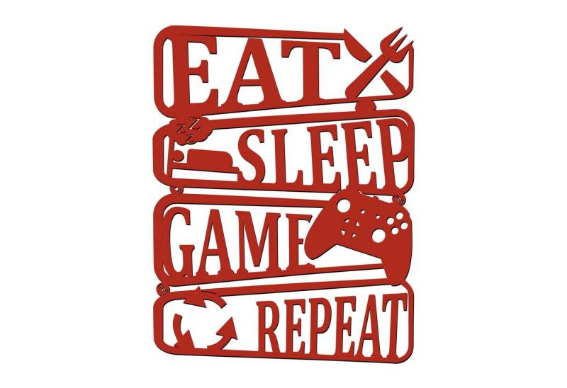 Namofactur LED Dekolicht Eat Sleep Game Repeat - Gamer Licht Wanddeko mit RGB Farbwechsel, LED fest integriert, RGB Farbwechsel, Wanddekoobjekt USB Wohnzimmer Leuchte mit Fernbedienung Namofactur LED Dekolicht Eat Sleep Game Repeat - Gamer Licht Wanddeko mit RGB Farbwechsel, LED fest integriert, RGB Farbwechsel, Wanddekoobjekt USB Wohnzimmer Leuchte mit Fernbedienung von Namofactur