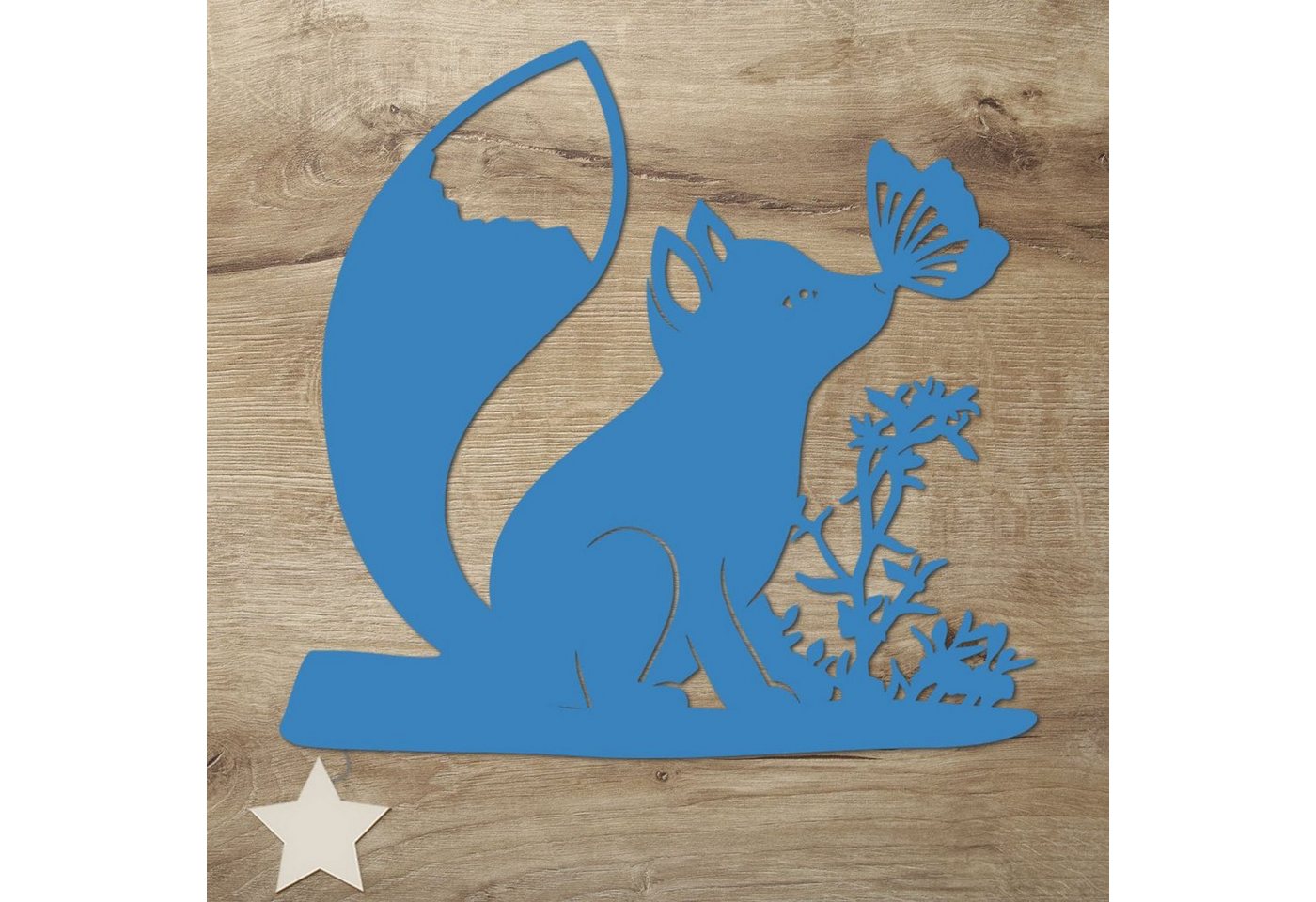 Namofactur LED Dekolicht Fuchs Schmetterling Wand Deko Nachtlicht Kinderzimmer, Mit Sternabdeckung, LED fest integriert, Warmweiß Namofactur LED Dekolicht Fuchs Schmetterling Wand Deko Nachtlicht Kinderzimmer, Mit Sternabdeckung, LED fest integriert, Warmweiß von Namofactur