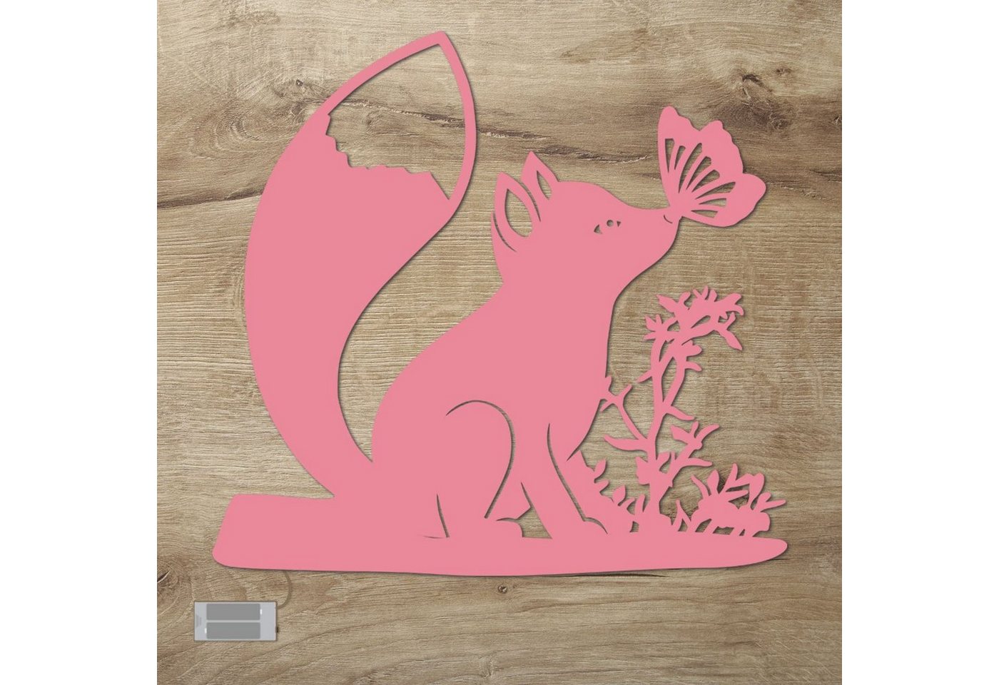 Namofactur LED Dekolicht Fuchs Schmetterling Wand Deko Nachtlicht Kinderzimmer, Ohne Zugschalter/Stern, LED fest integriert, Warmweiß Namofactur LED Dekolicht Fuchs Schmetterling Wand Deko Nachtlicht Kinderzimmer, Ohne Zugschalter/Stern, LED fest integriert, Warmweiß von Namofactur