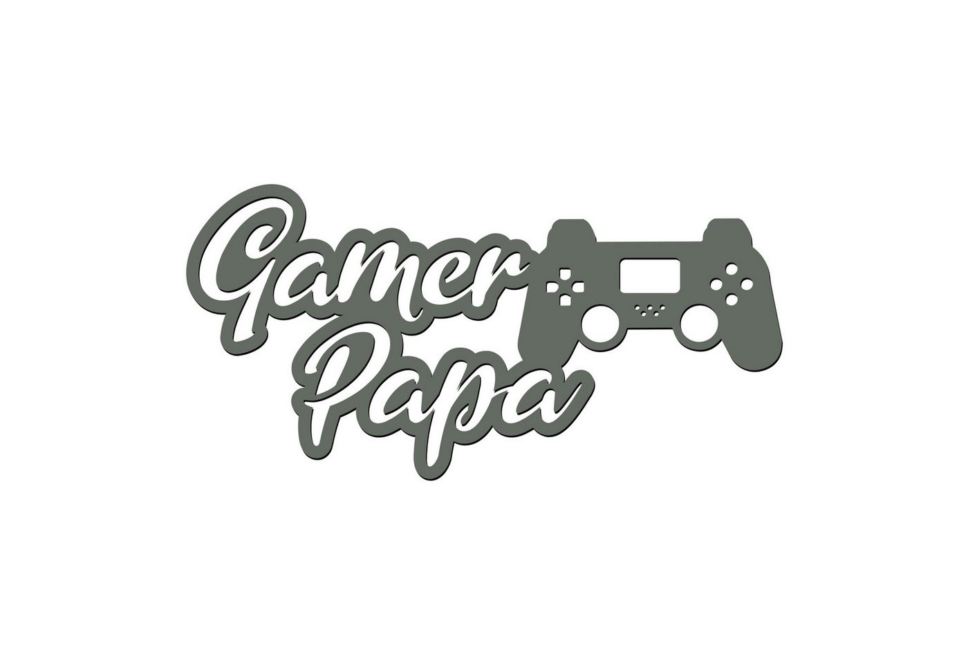 Namofactur LED Dekolicht Gamer Papa - Gamer Licht Wanddeko mit RGB Farbwechsel, LED fest integriert, Farbwechsler, Wanddekoobjekt USB Wohnzimmer Leuchte mit Fernbedienung von Namofactur