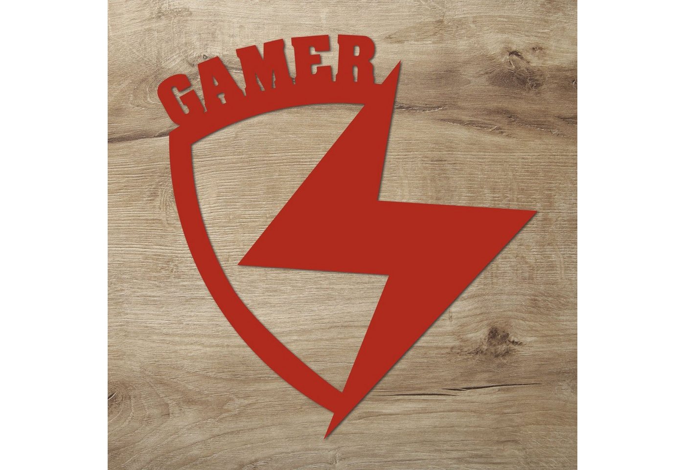 Namofactur LED Dekolicht Gamer RGB USB LED Schild Blitz mit Fernbedienung und Netzteil, LED fest integriert, Farbwechsler von Namofactur