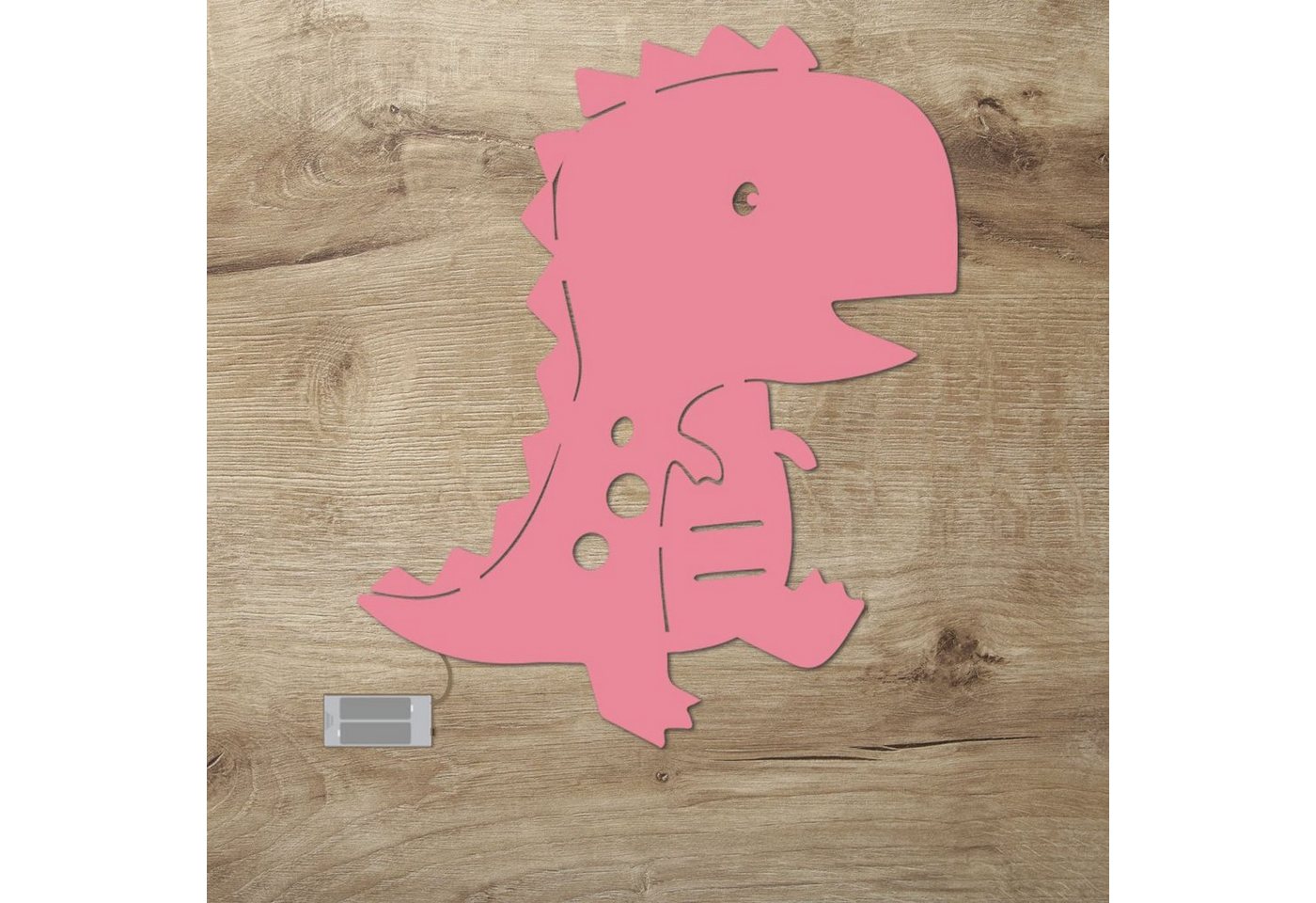 Namofactur LED Dekolicht LED Dino Kinder Baby Nachtlicht Wand Deko, Ohne Zugschalter/Stern, LED fest integriert, Warmweiß von Namofactur